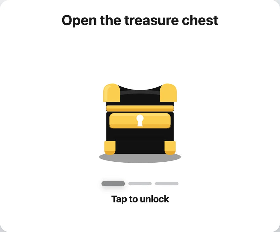 Treasure chest popup game