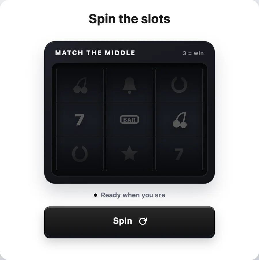 Slot machine popup game